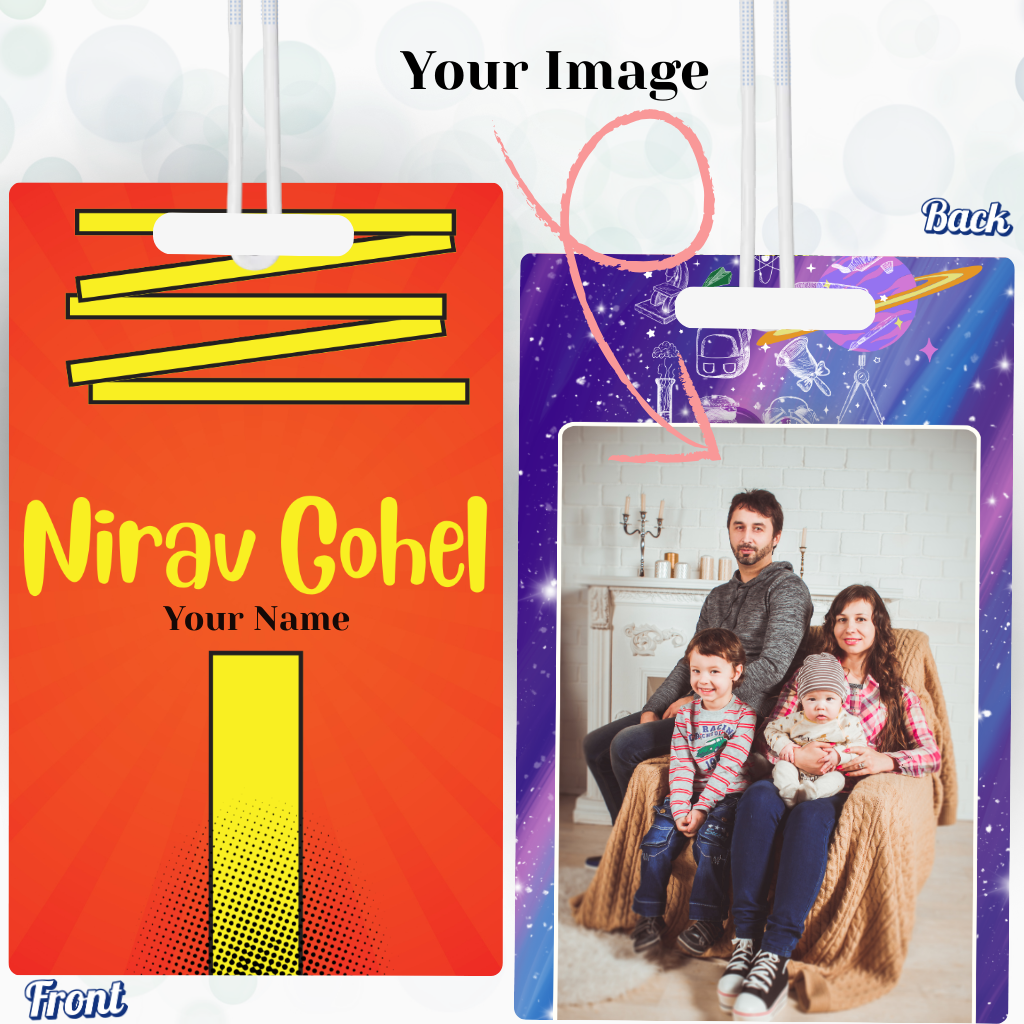 Luggage Tag With Name & Image Customisation - 7*9 Cm