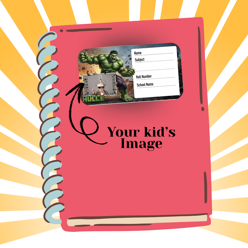 Custom Kids Notebook Sticker  - 24 Stickers @ Just 199 ₹
