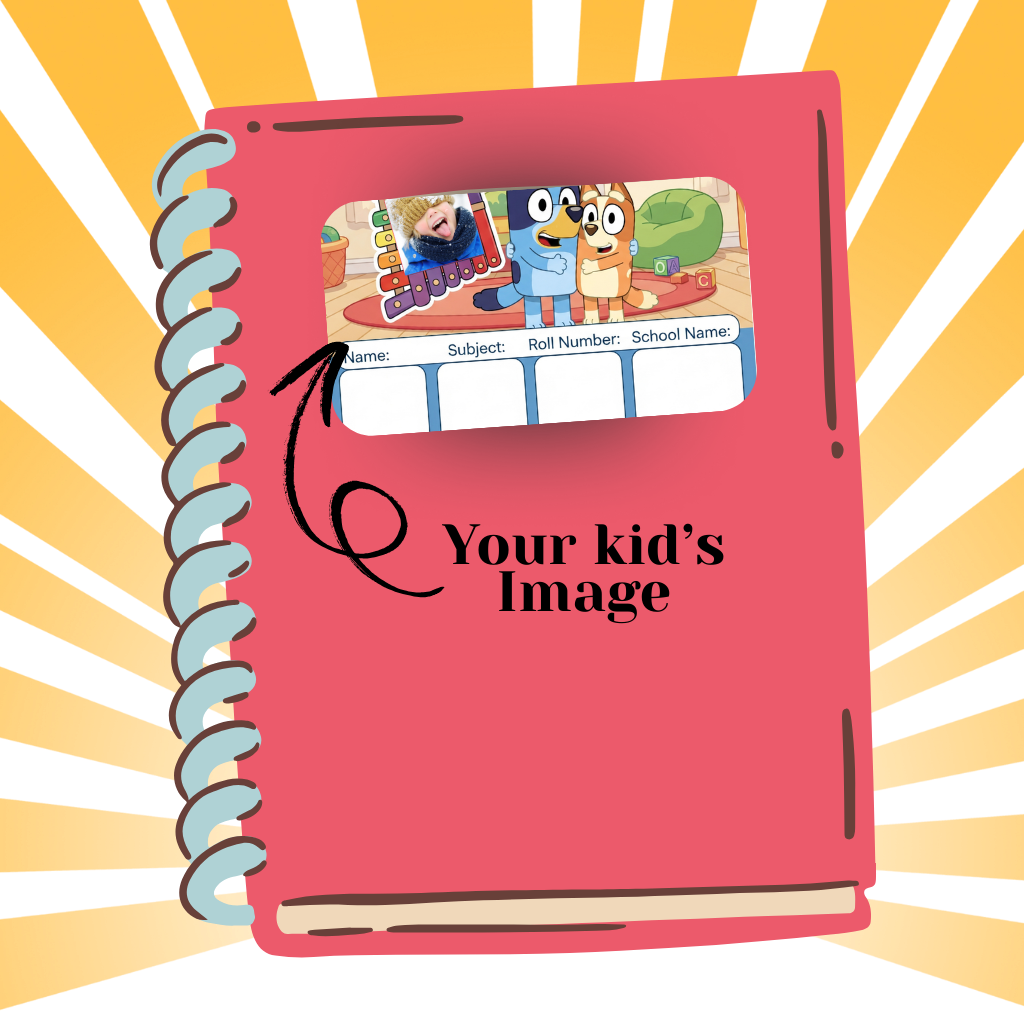Custom Kids Notebook Sticker  - 24 Stickers @ Just 199 ₹