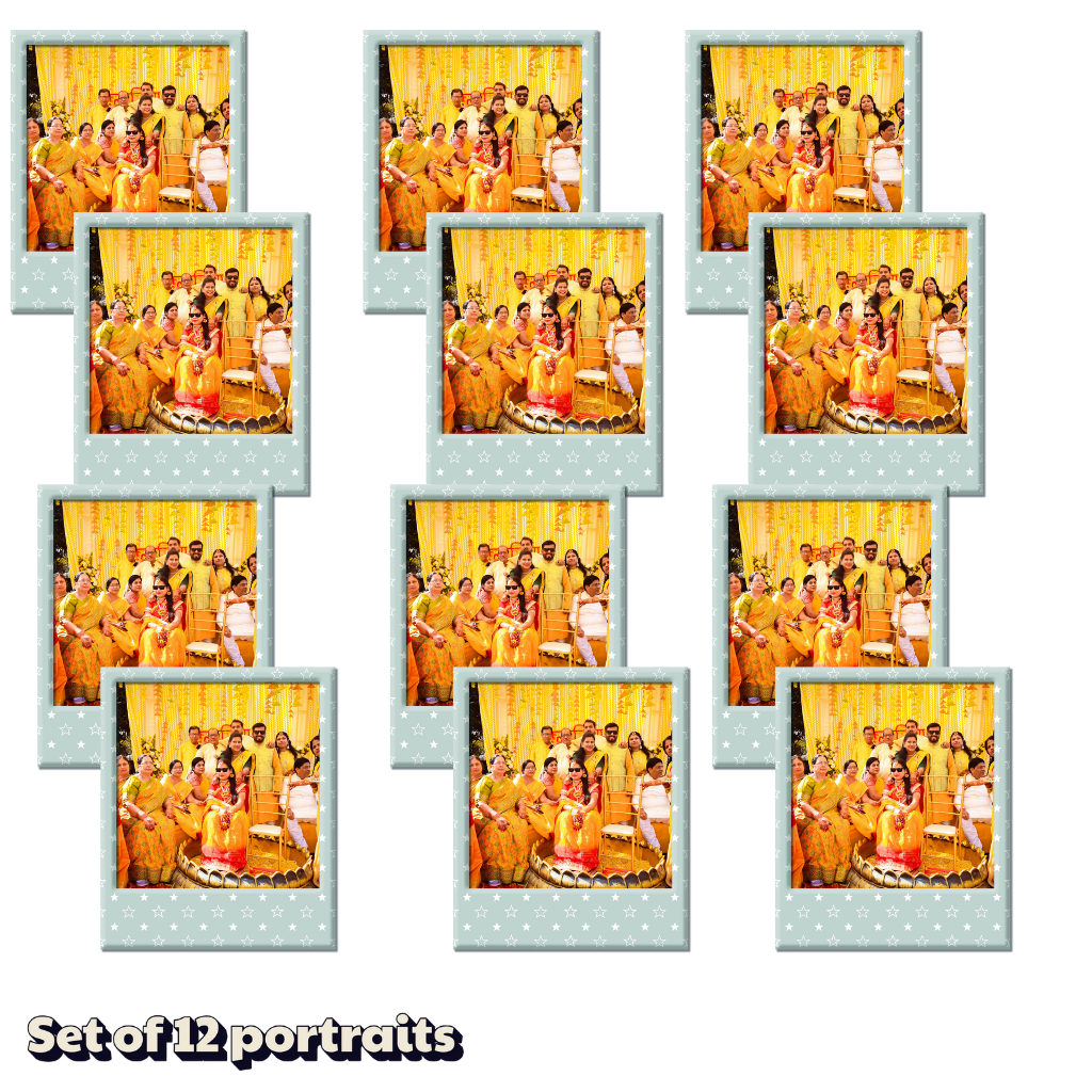 Self-Adhesive Portrait Stickers | Waterproof Photo Prints | 6.25×7.5 cm | Set of 12 | Custom Photo Decals | Personalised Image Stickers | Durable & Long-Lasting