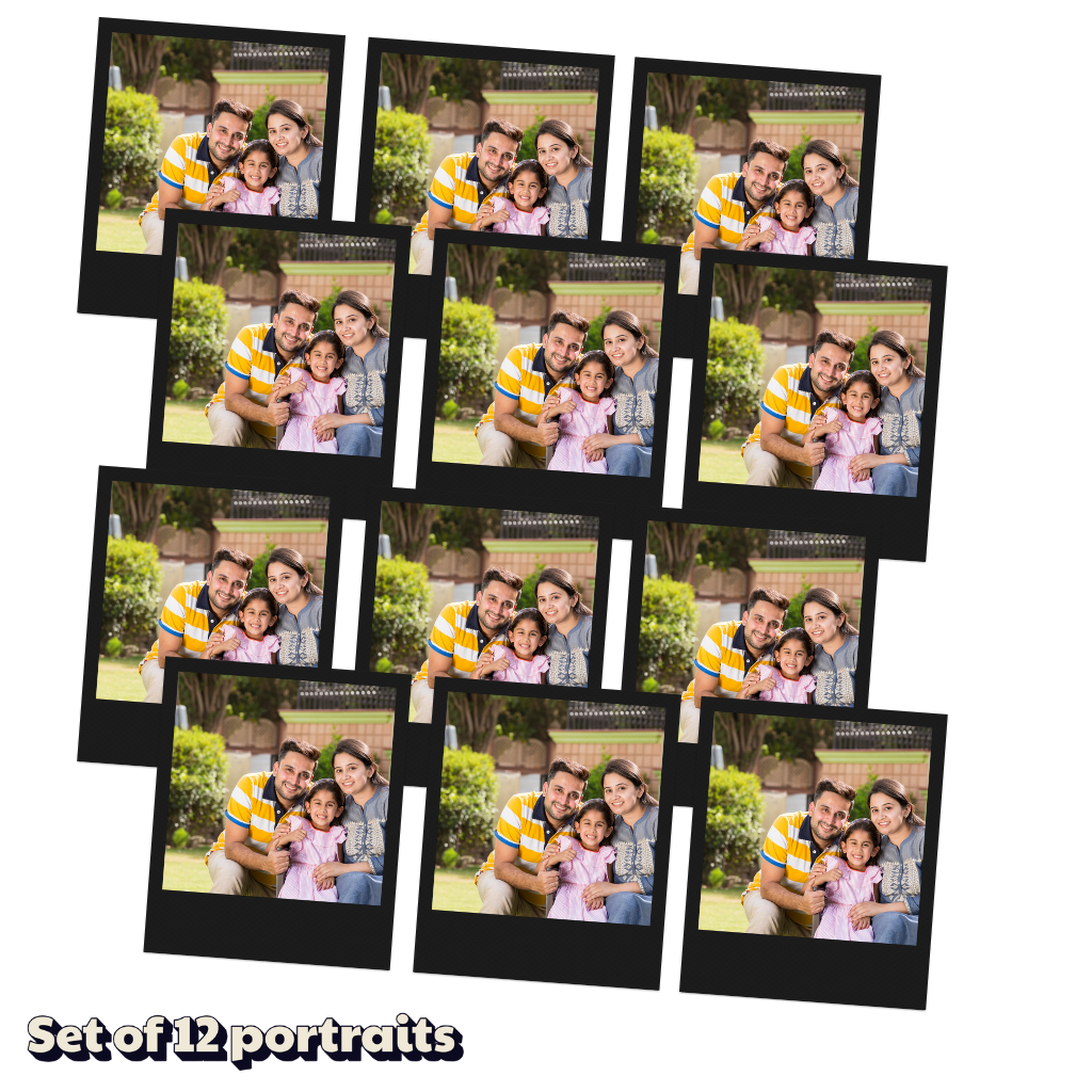 Self-Adhesive Portrait Stickers | Waterproof Photo Prints | 6.25×7.5 cm | Set of 12 | Custom Photo Decals | Personalised Image Stickers | Durable & Long-Lasting