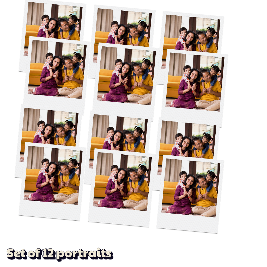 Self-Adhesive Portrait Stickers | Waterproof Photo Prints | 6.25×7.5 cm | Set of 12 | Custom Photo Decals | Personalised Image Stickers | Durable & Long-Lasting (Copy)