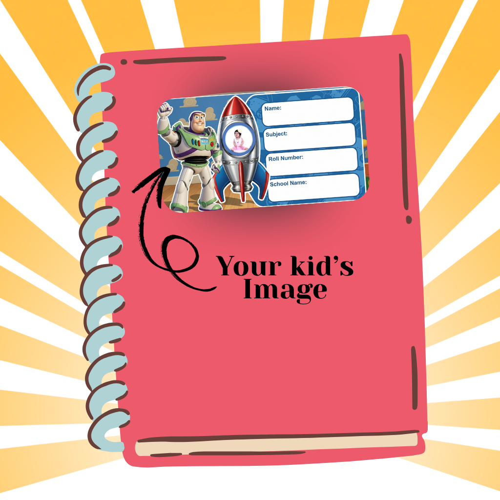Custom Kids Notebook Sticker  - 24 Stickers @ Just 199 ₹