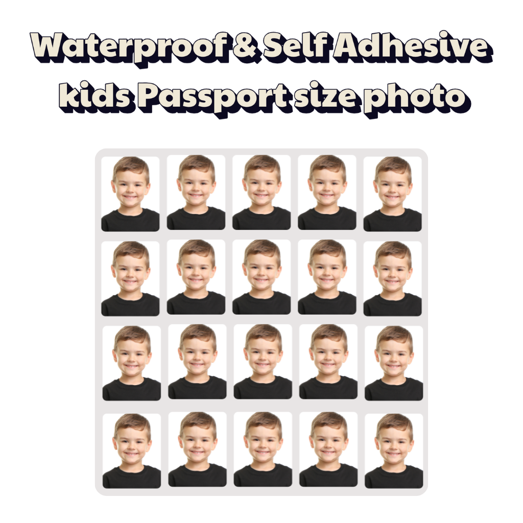 Kids passport size photographs - Set of 25 ( 3.5*4.5 cm )