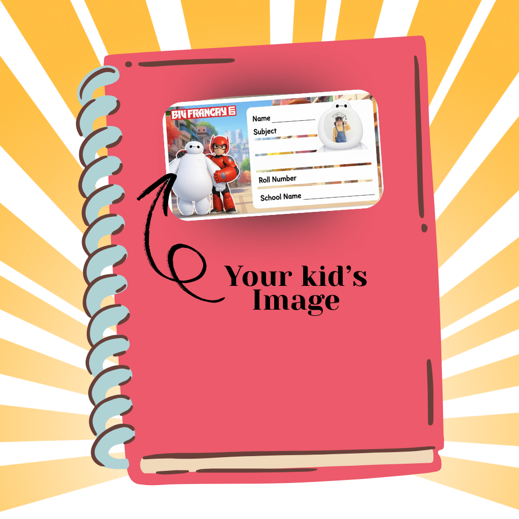 Custom Kids Notebook Sticker  - 24 Stickers @ Just 199 ₹