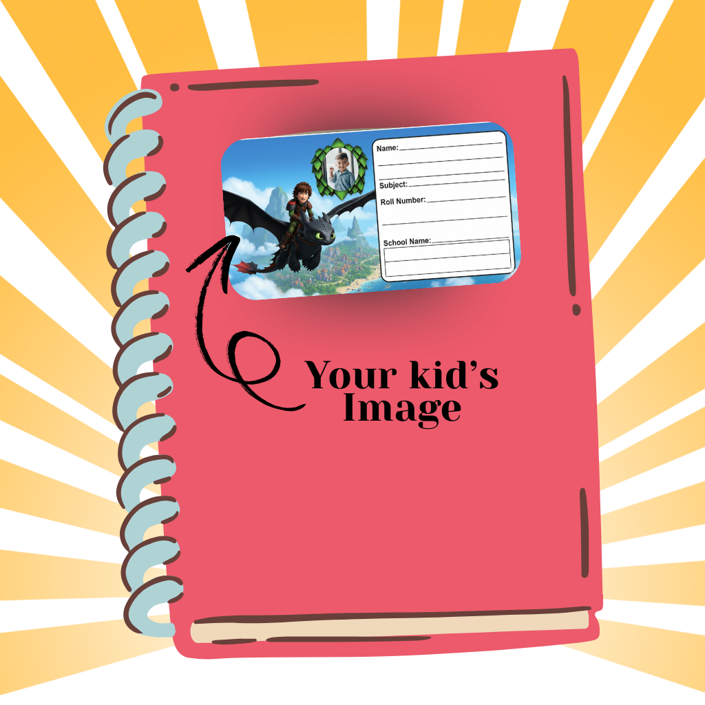 Custom Kids Notebook Sticker  - 24 Stickers @ Just 199 ₹