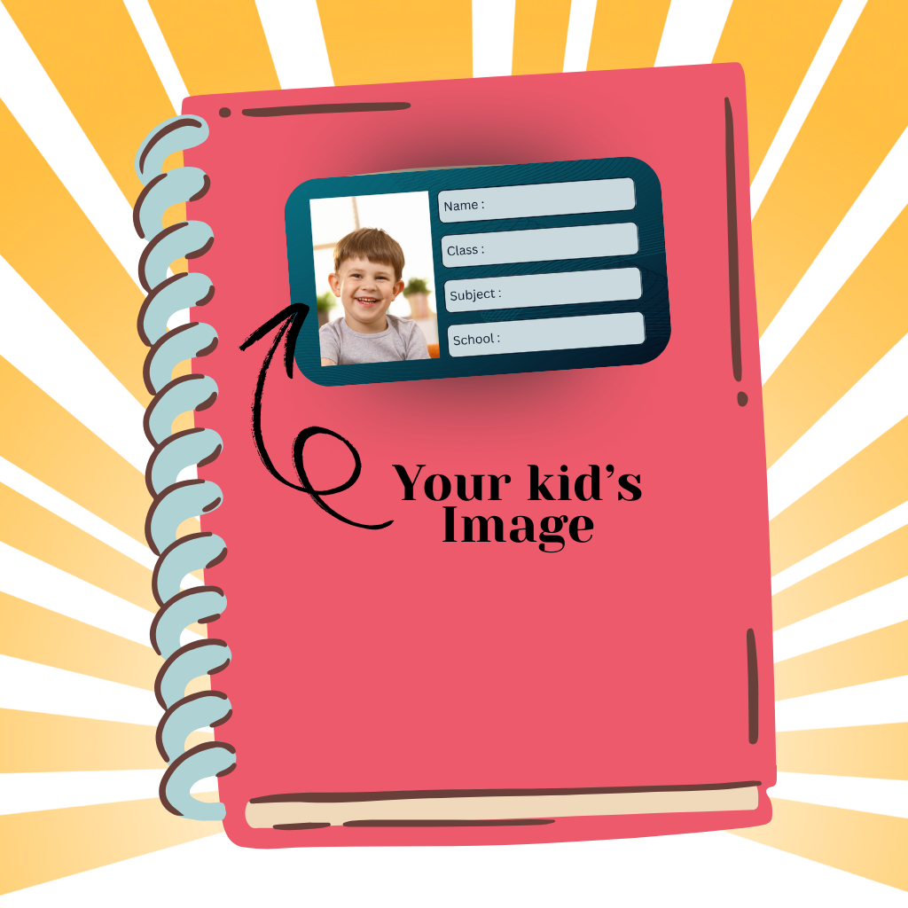 Custom Kids Notebook Sticker  - 24 Stickers @ Just 199 ₹