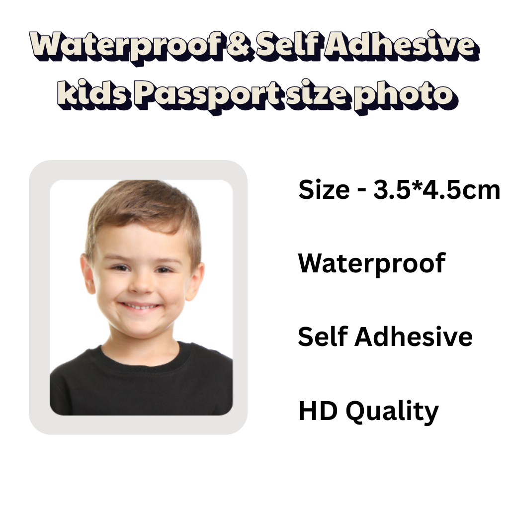 Kids passport size photographs - Set of 25 ( 3.5*4.5 cm )