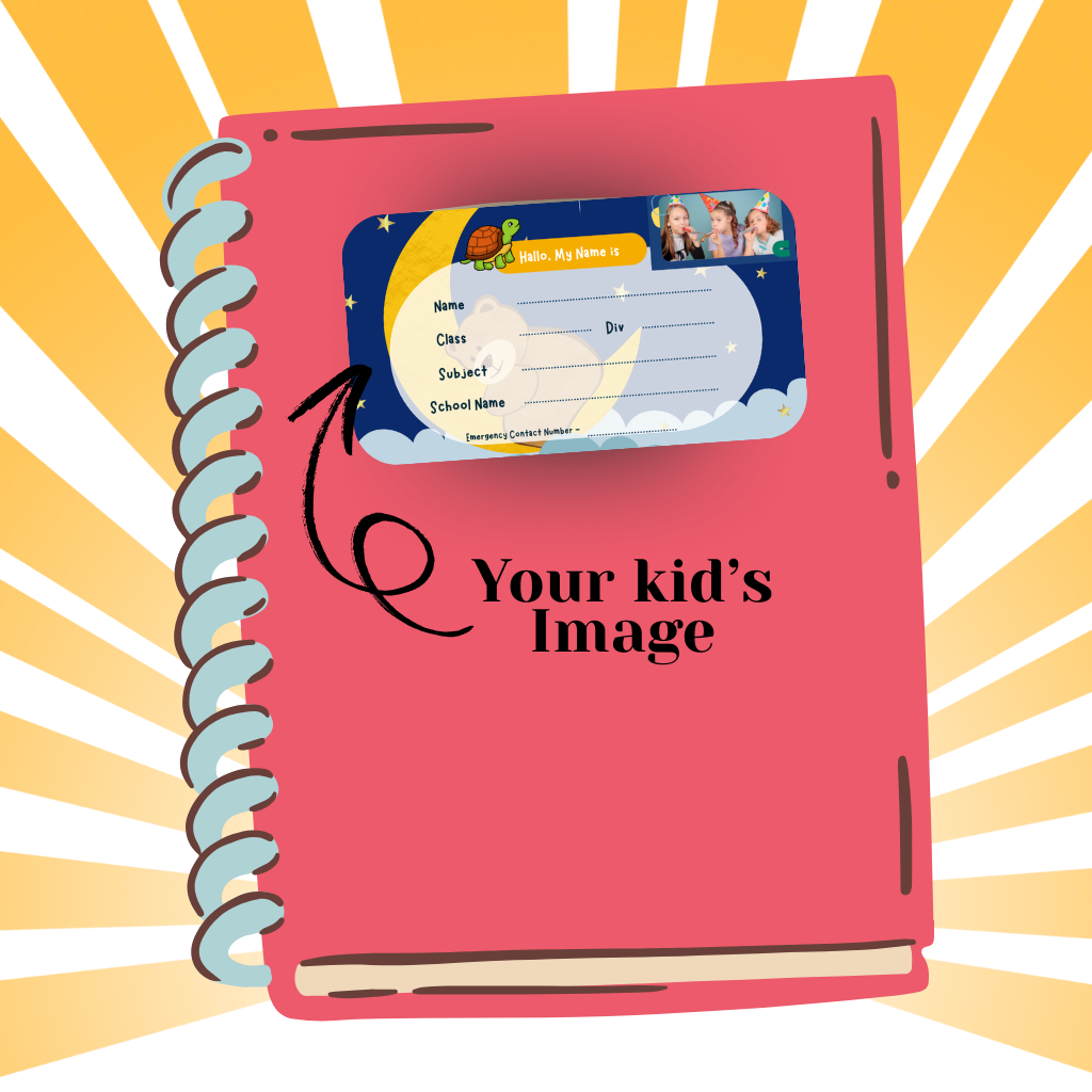 Custom Kids Notebook Sticker  - 24 Stickers @ Just 199 ₹