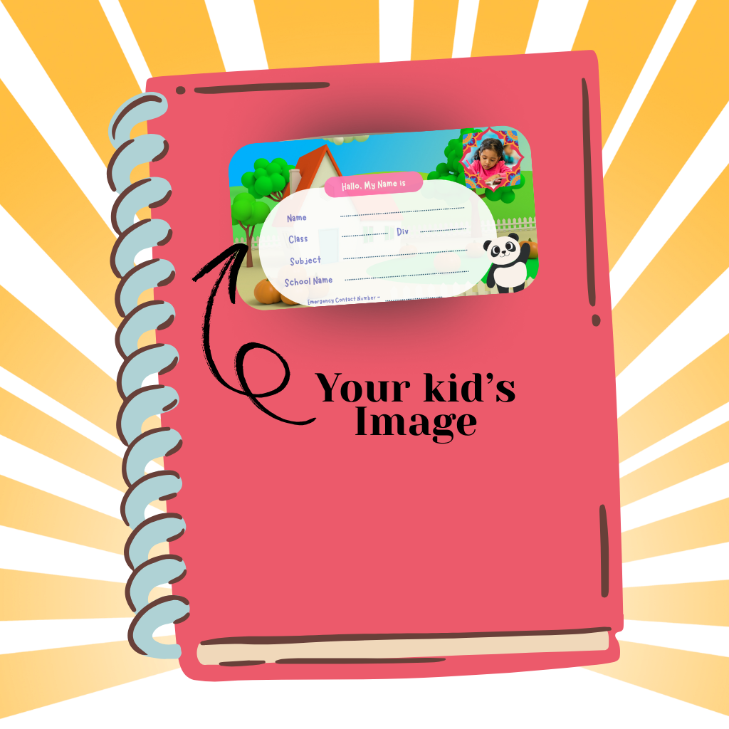 Custom Kids Notebook Sticker  - 24 Stickers @ Just 199 ₹
