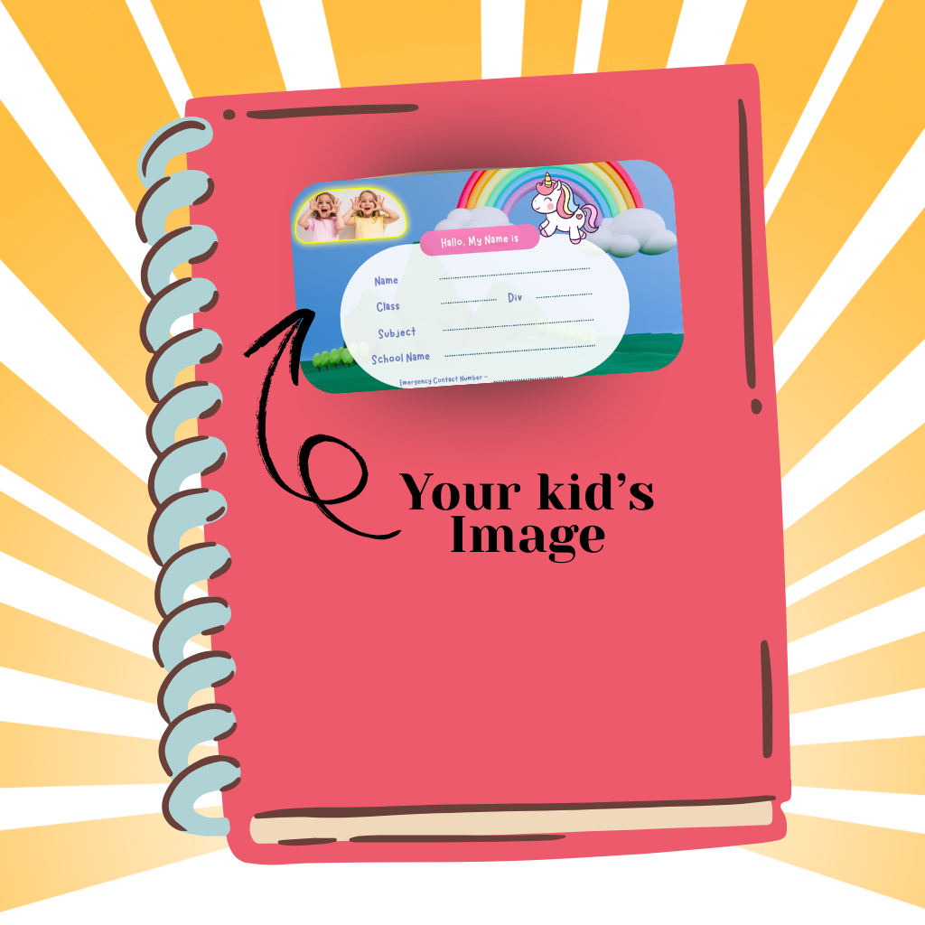 Custom Kids Notebook Sticker  - 24 Stickers @ Just 199 ₹