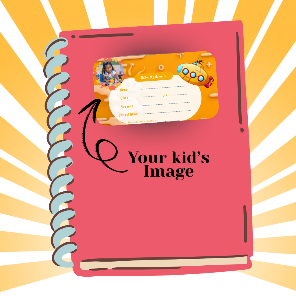 Custom Kids Notebook Sticker  - 24 Stickers @ Just 199 ₹