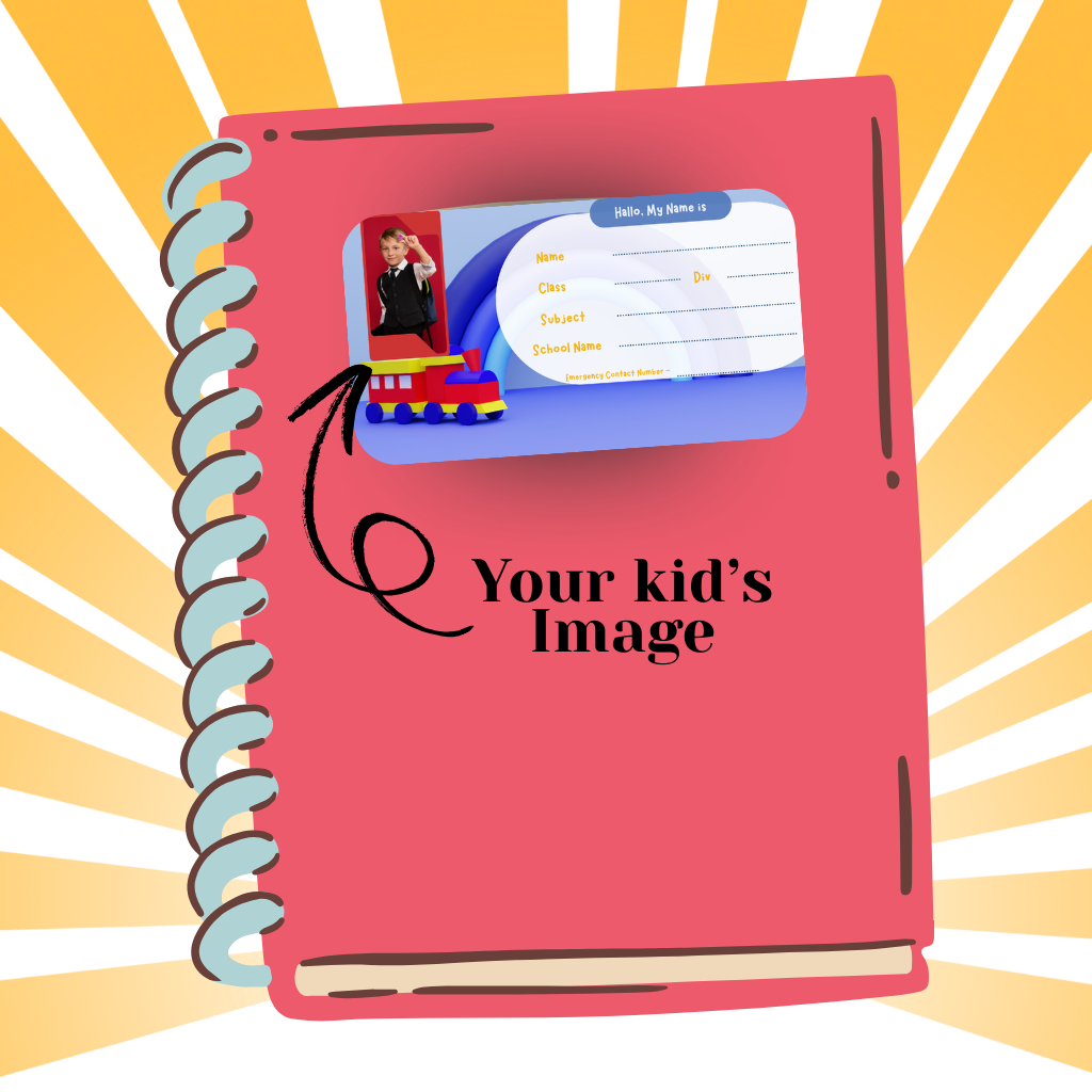 Custom Kids Notebook Sticker  - 24 Stickers @ Just 199 ₹