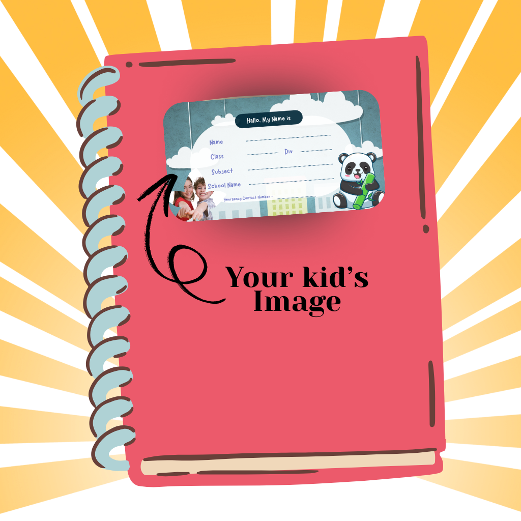Custom Kids Notebook Sticker  - 24 Stickers @ Just 199 ₹