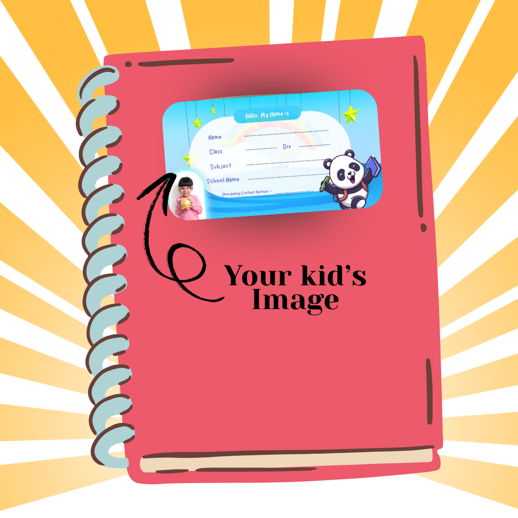 Custom Kids Notebook Sticker  - 24 Stickers @ Just 199 ₹