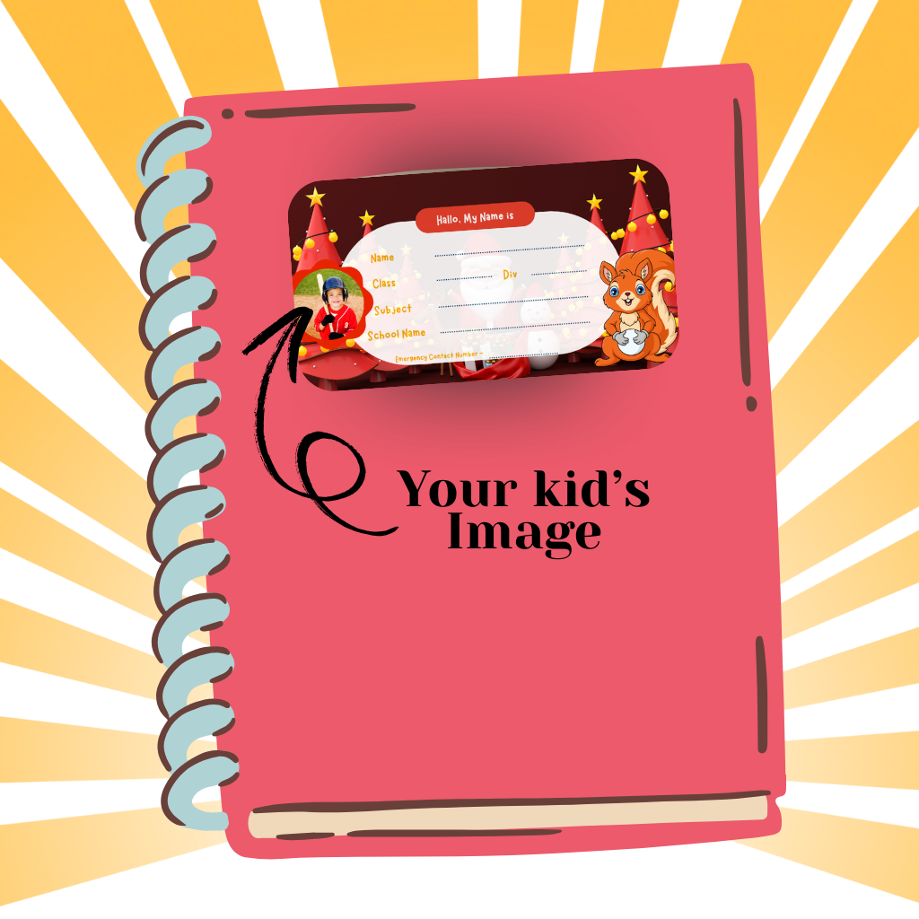 Custom Kids Notebook Sticker  - 24 Stickers @ Just 199 ₹