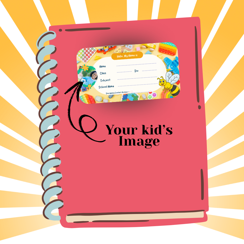 Custom Kids Notebook Sticker  - 24 Stickers @ Just 199 ₹