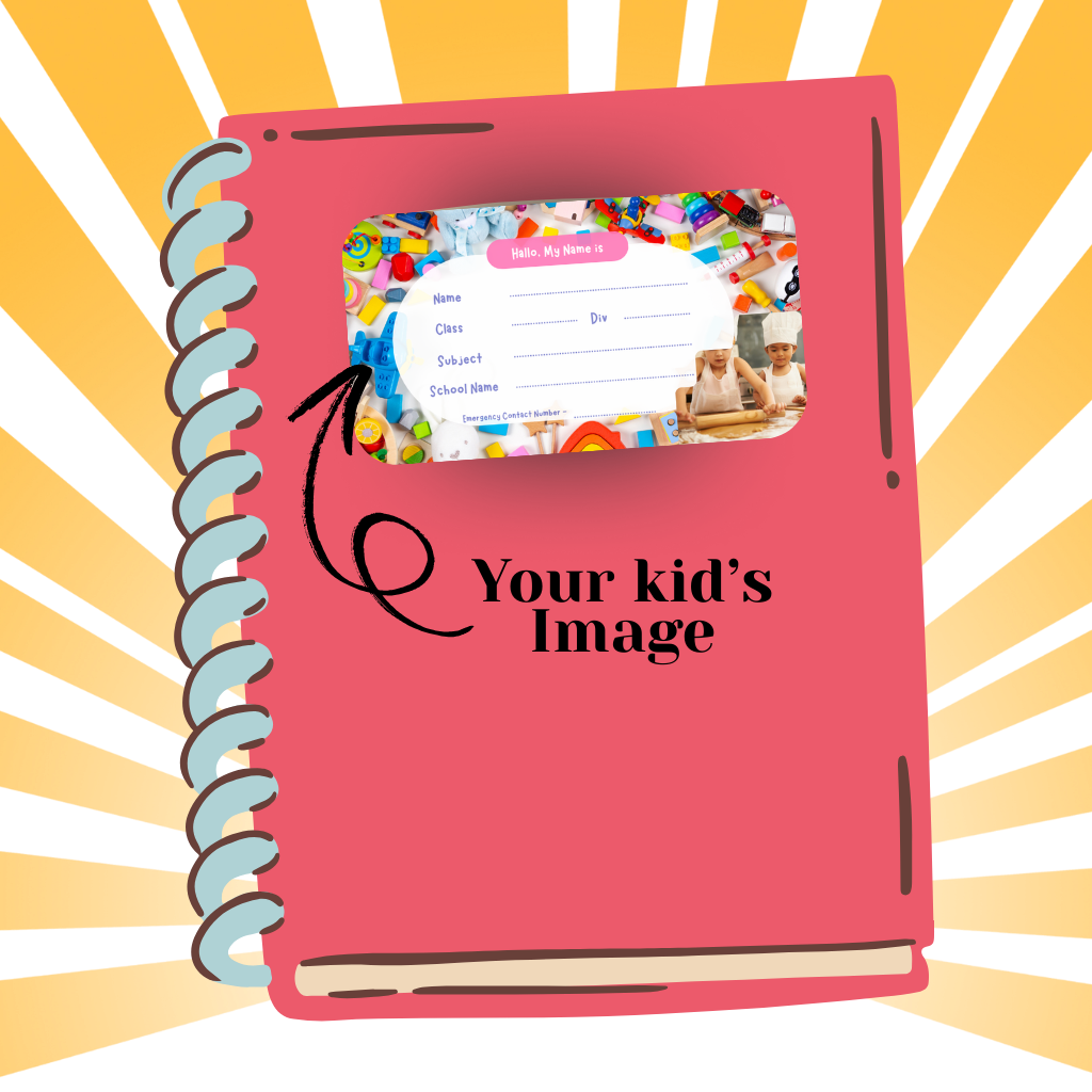 Custom Kids Notebook Sticker  - 24 Stickers @ Just 199 ₹