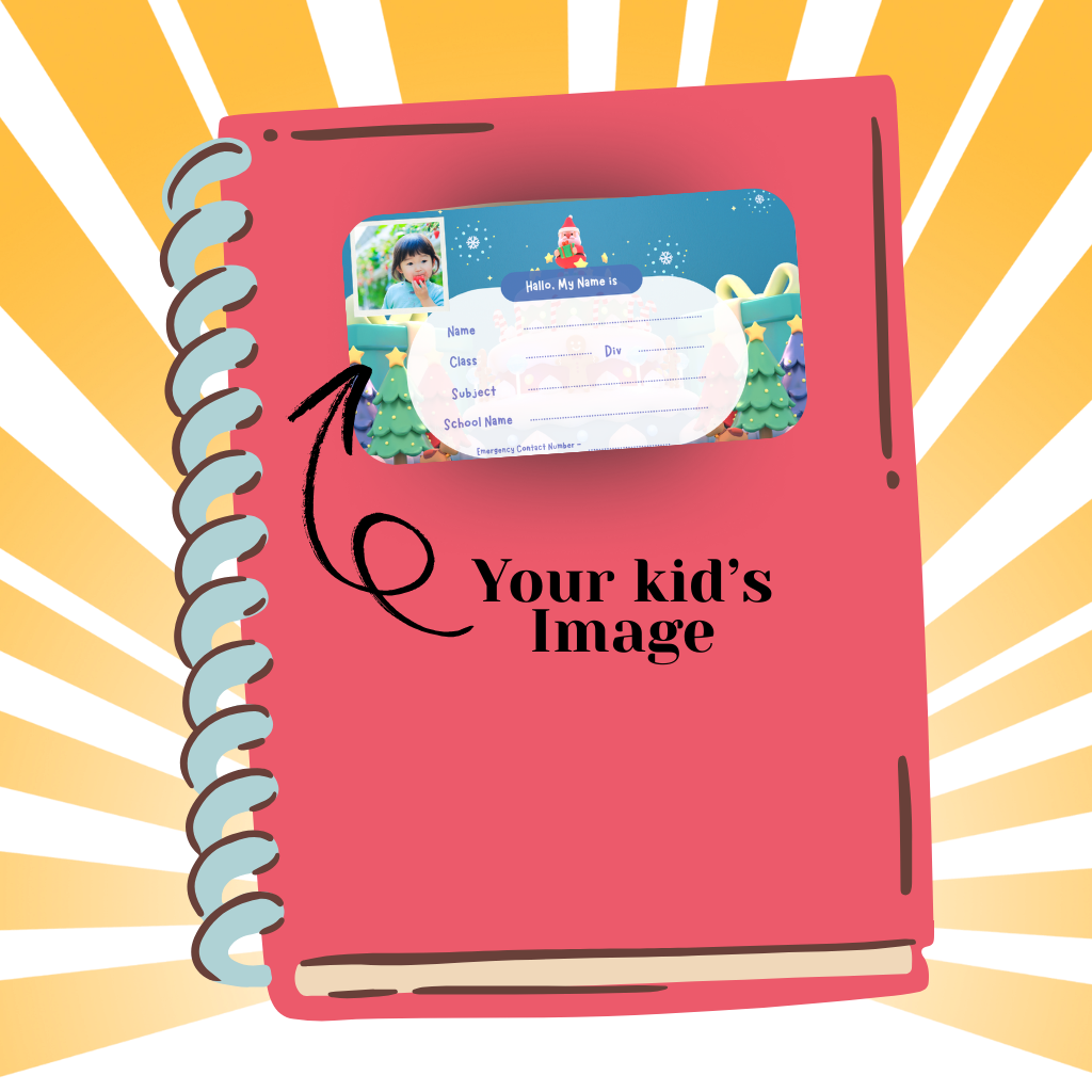 Custom Kids Notebook Sticker  - 24 Stickers @ Just 199 ₹