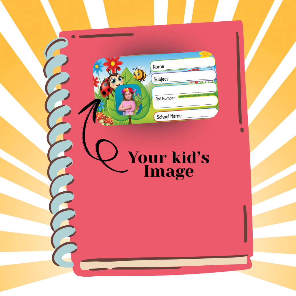 Custom Kids Notebook Sticker  - 24 Stickers @ Just 199 ₹