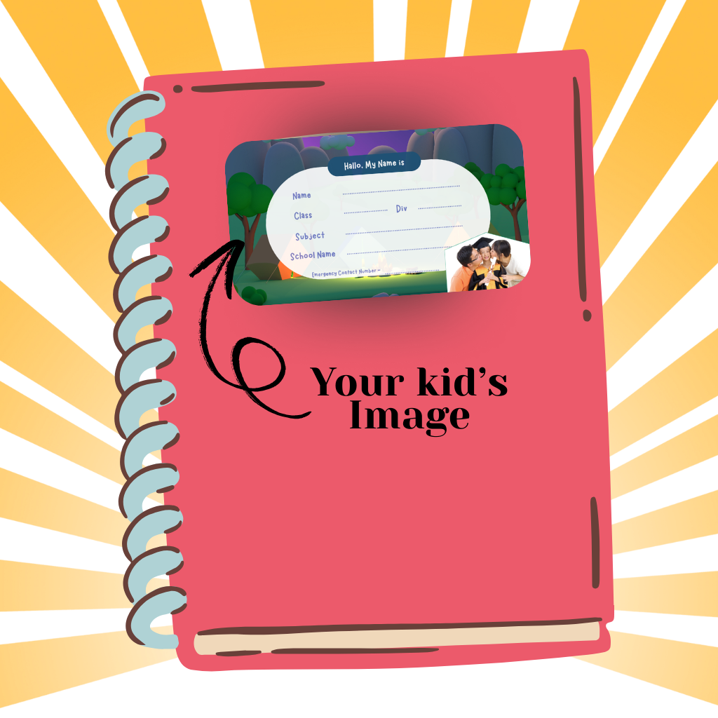 Custom Kids Notebook Sticker  - 24 Stickers @ Just 199 ₹