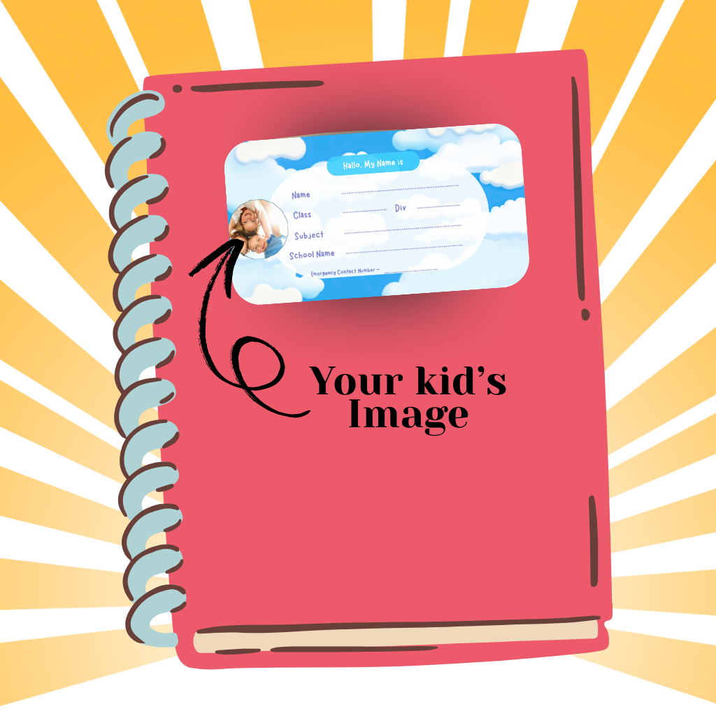 Custom Kids Notebook Sticker  - 24 Stickers @ Just 199 ₹