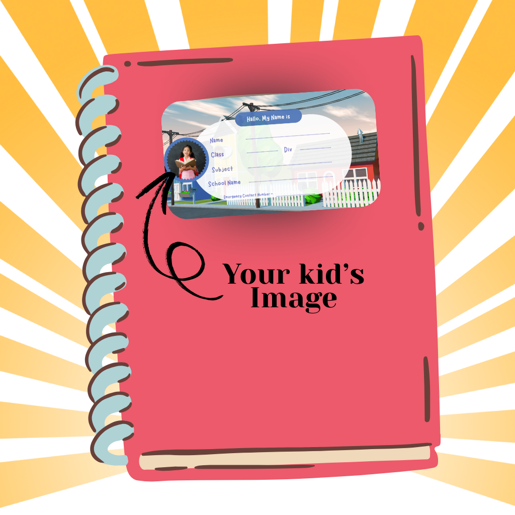 Custom Kids Notebook Sticker  - 24 Stickers @ Just 199 ₹