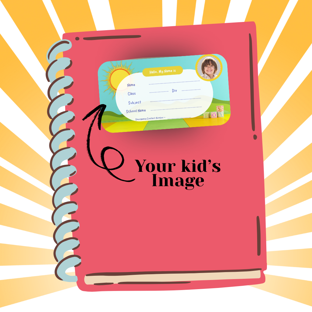 Custom Kids Notebook Sticker  - 24 Stickers @ Just 199 ₹