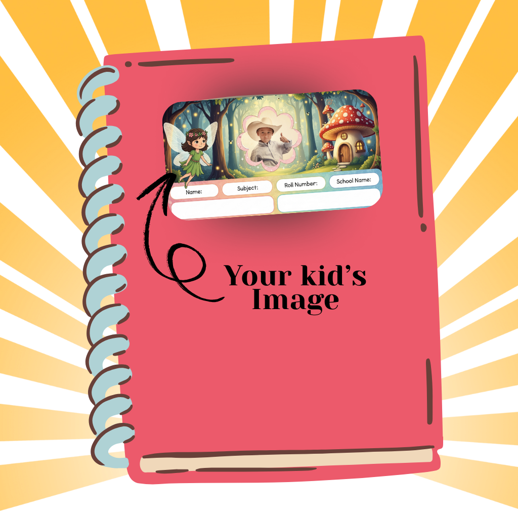 Custom Kids Notebook Sticker  - 24 Stickers @ Just 199 ₹