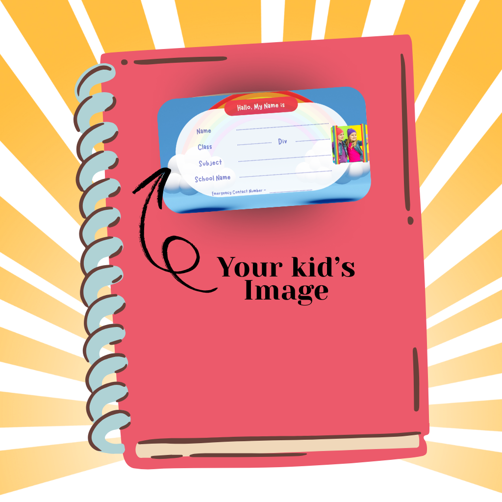 Custom Kids Notebook Sticker  - 24 Stickers @ Just 199 ₹