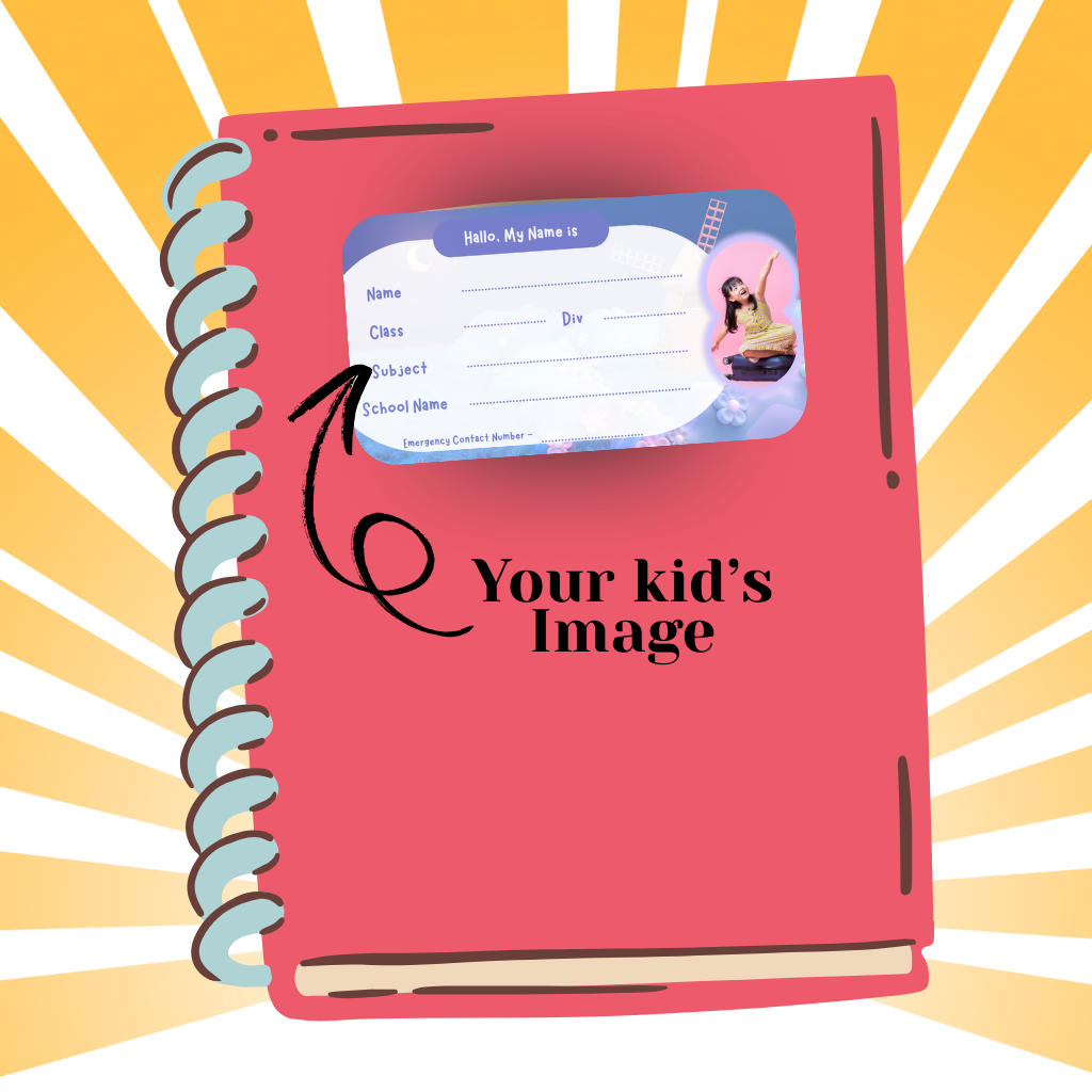 Custom Kids Notebook Sticker  - 24 Stickers @ Just 199 ₹