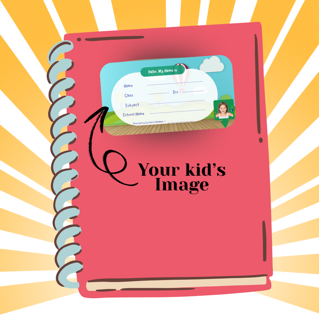 Custom Kids Notebook Sticker  - 24 Stickers @ Just 199 ₹