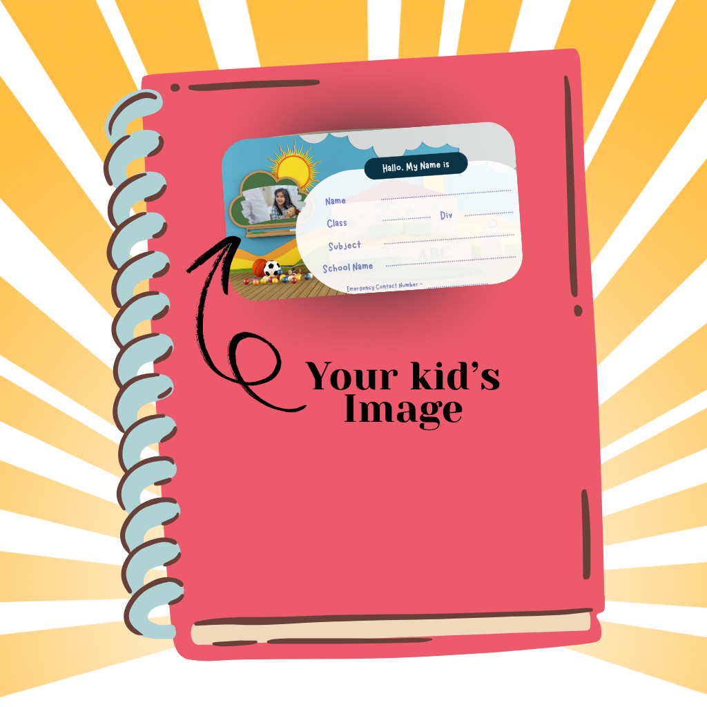 Custom Kids Notebook Sticker  - 24 Stickers @ Just 199 ₹