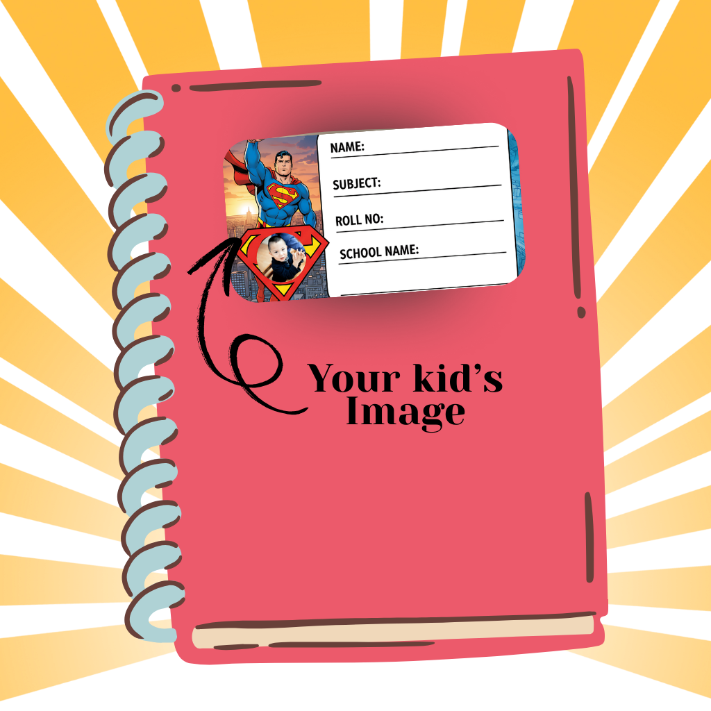 Custom Kids Notebook Sticker  - 24 Stickers @ Just 199 ₹