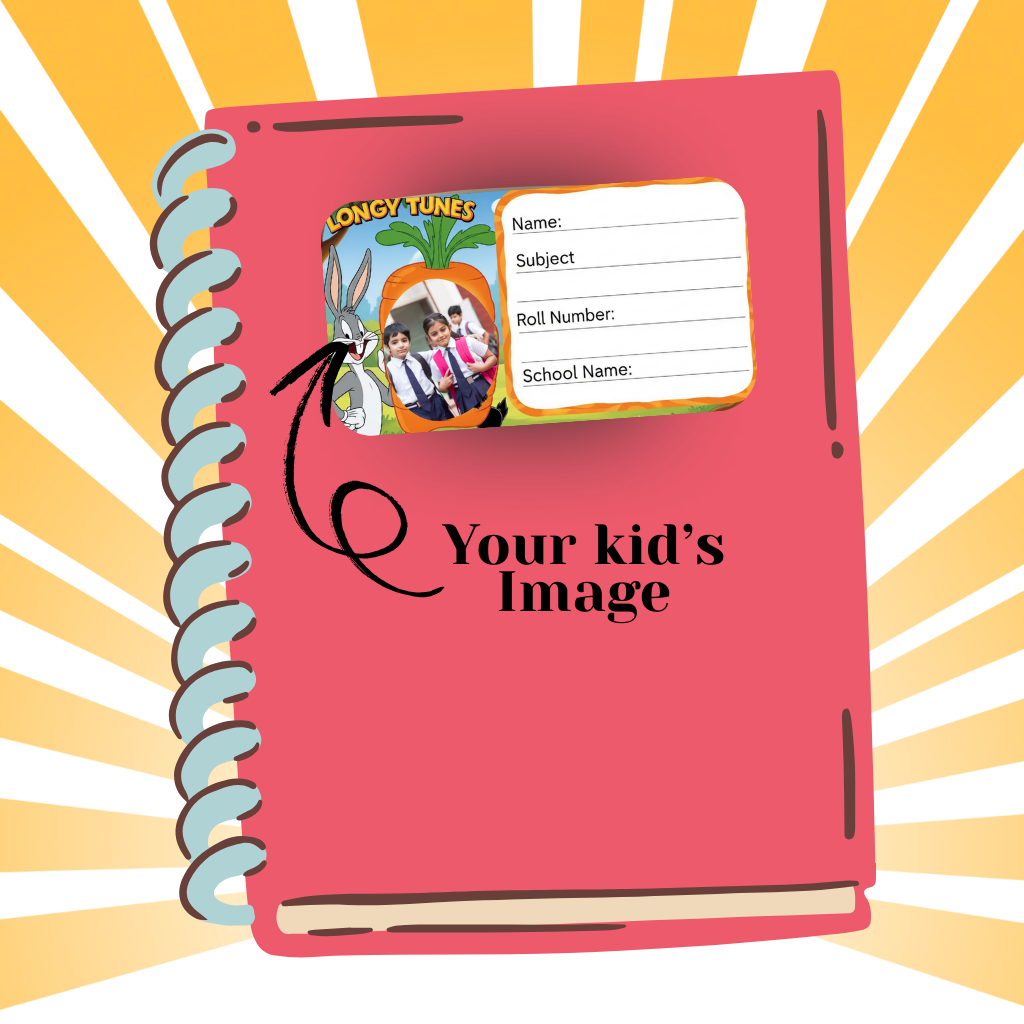 Custom Kids Notebook Sticker  - 24 Stickers @ Just 199 ₹