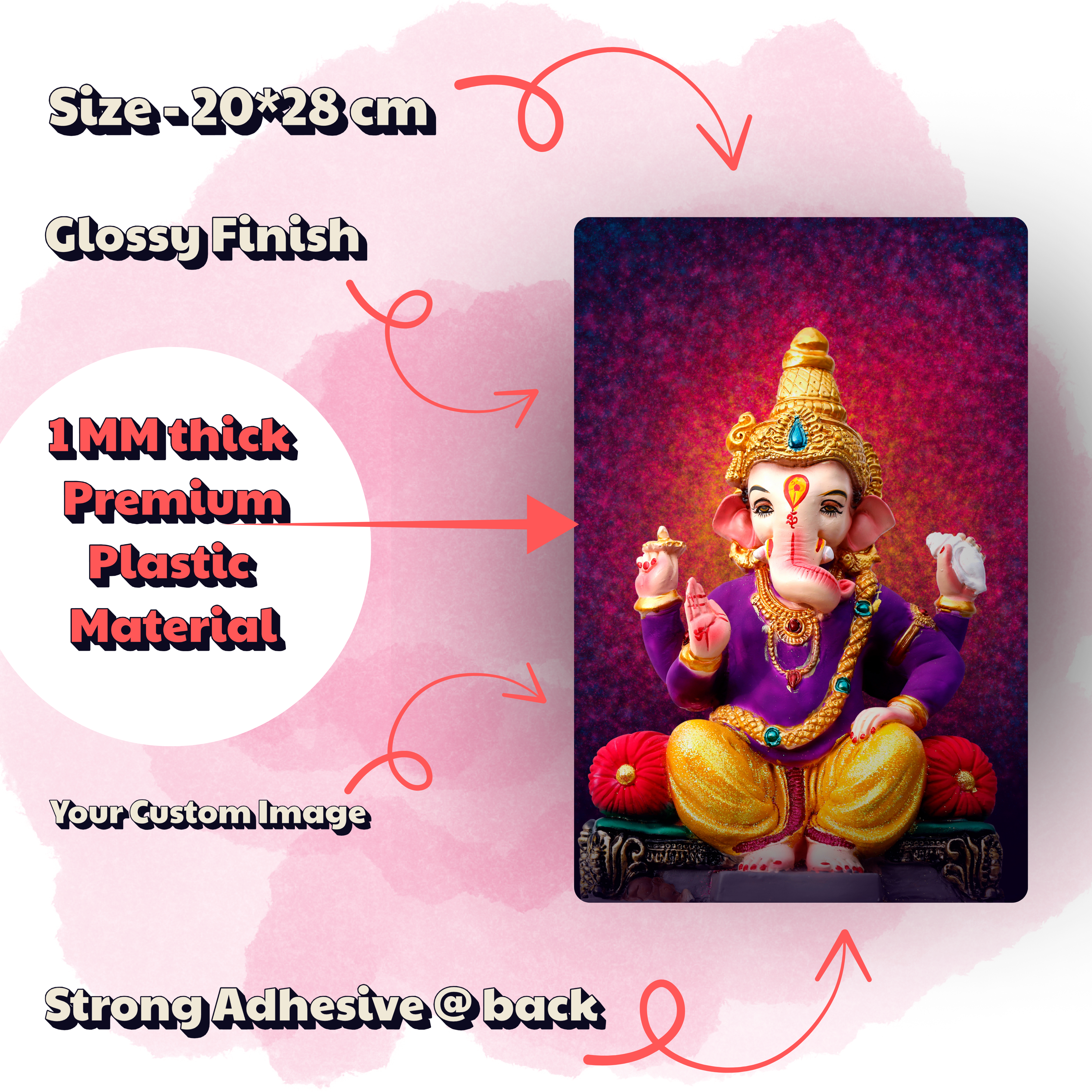 Personalized Door Lord Sticker | Custom 1mm Thick Plastic Nameplate with Photo | Waterproof, Durable & Lightweight