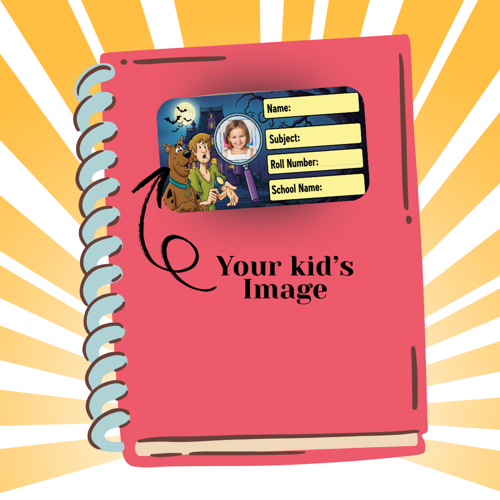 Custom Kids Notebook Sticker  - 24 Stickers @ Just 199 ₹