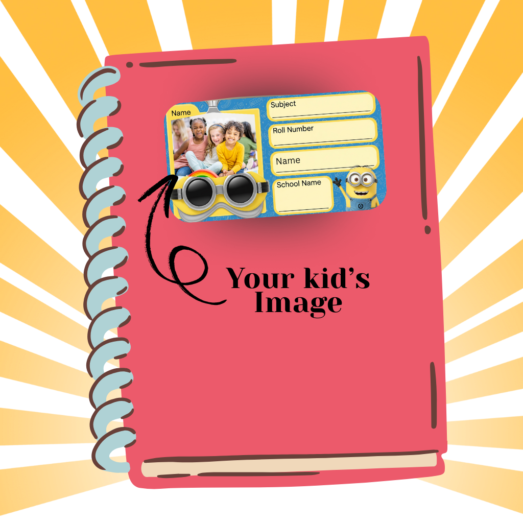 Custom Kids Notebook Sticker  - 24 Stickers @ Just 199 ₹