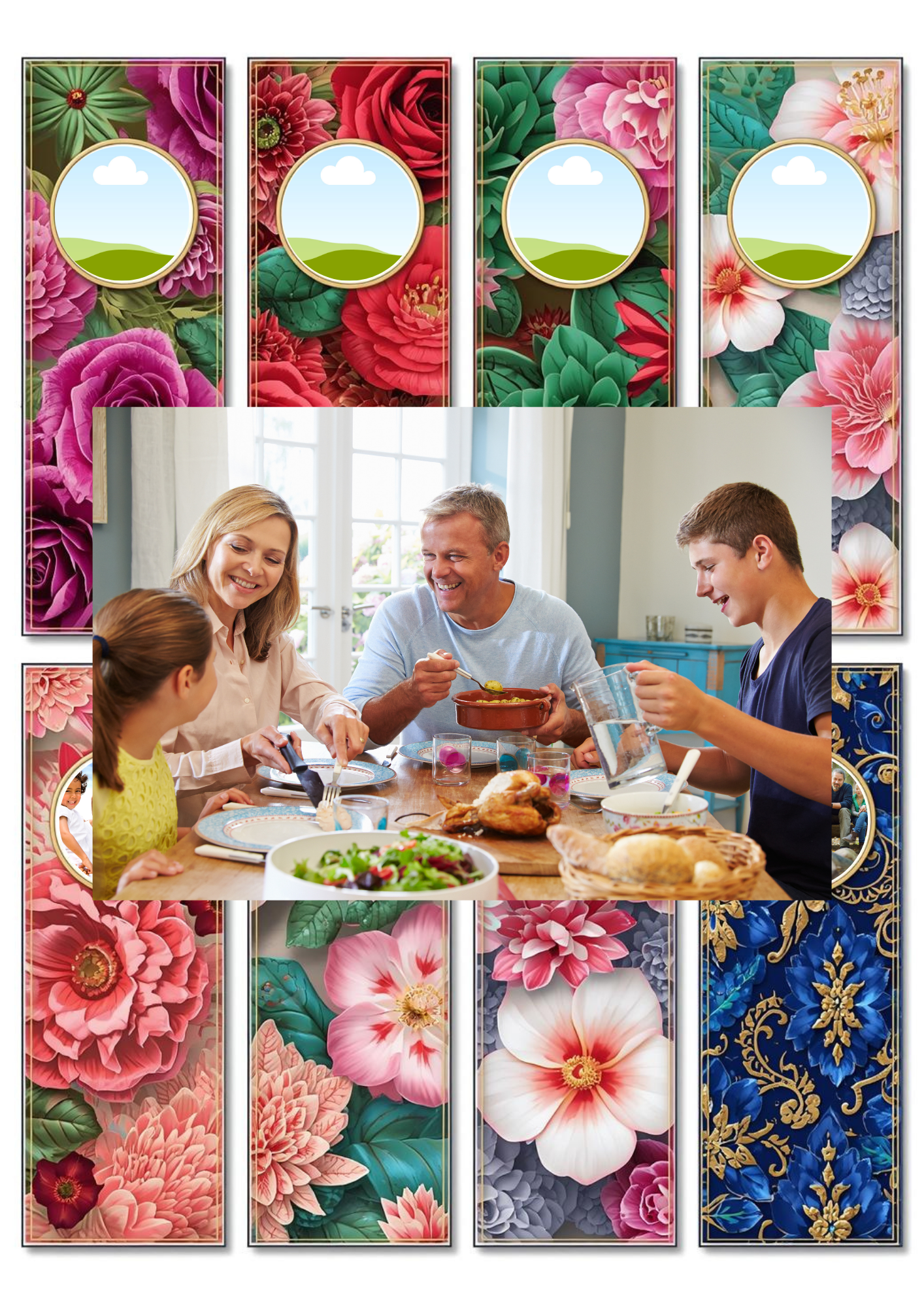Slim,  Glossy, and Waterproof Custom Photo Bookmark – 4×13 cm ( Set of 8)