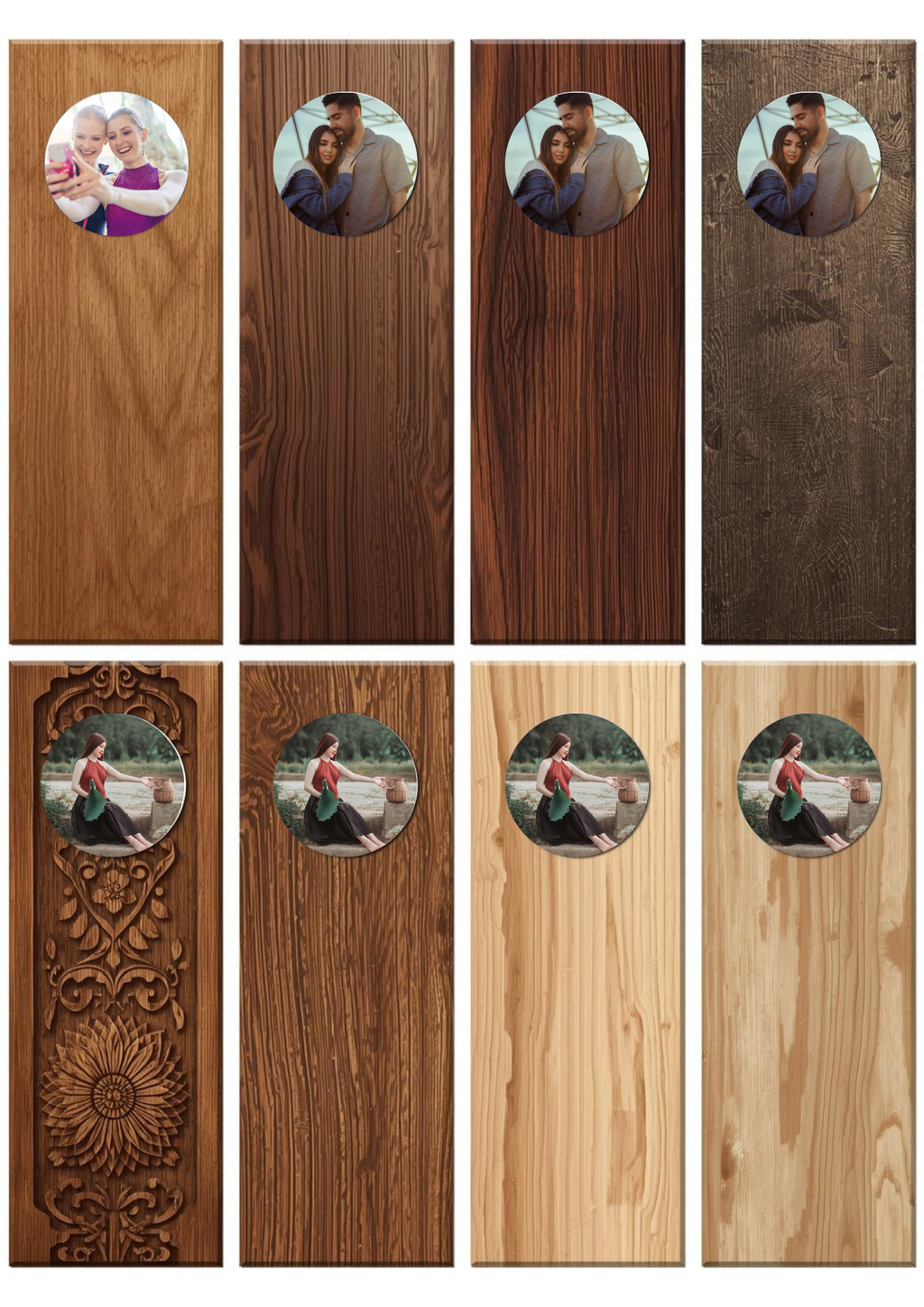 Slim,  Glossy, and Waterproof Custom Photo Bookmark – 4×13 cm ( Set of 8)