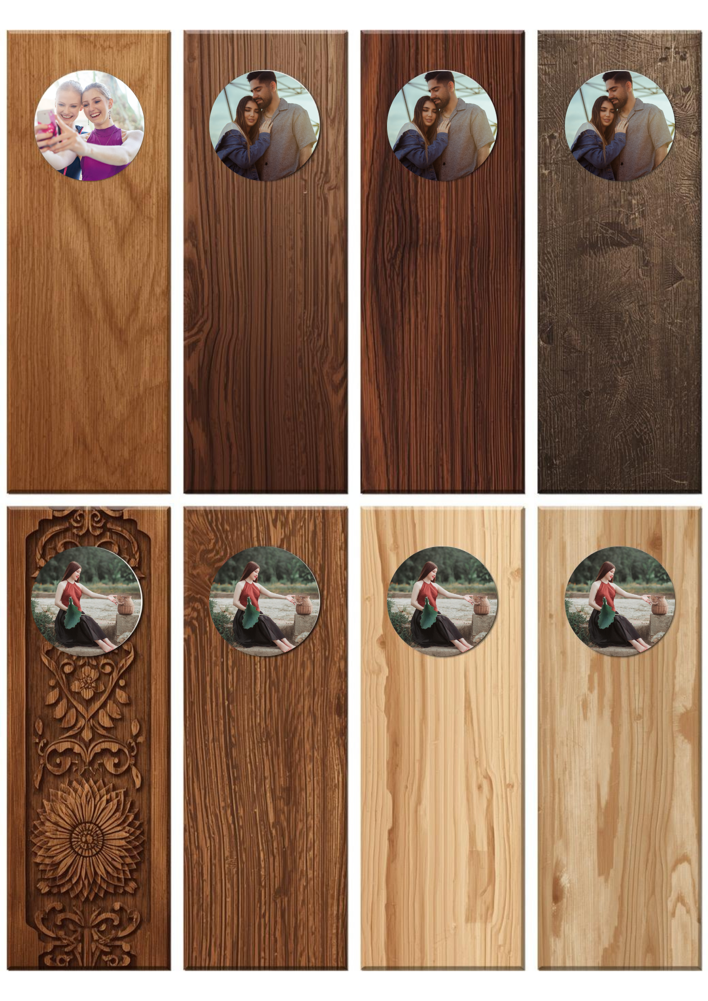 Slim,  Glossy, and Waterproof Custom Photo Bookmark – 4×13 cm ( Set of 8)