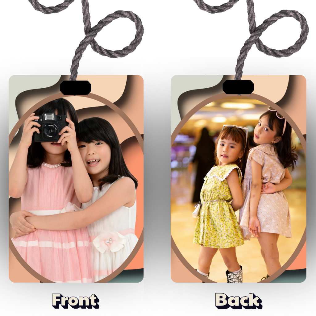Personalised Car Hanging, Photo Car Hanging, Both Car Hanger with Photo, Best Car Accessories, Mirror Hanging Accessories, Best Gift. Size - 7*9cm, Double side print