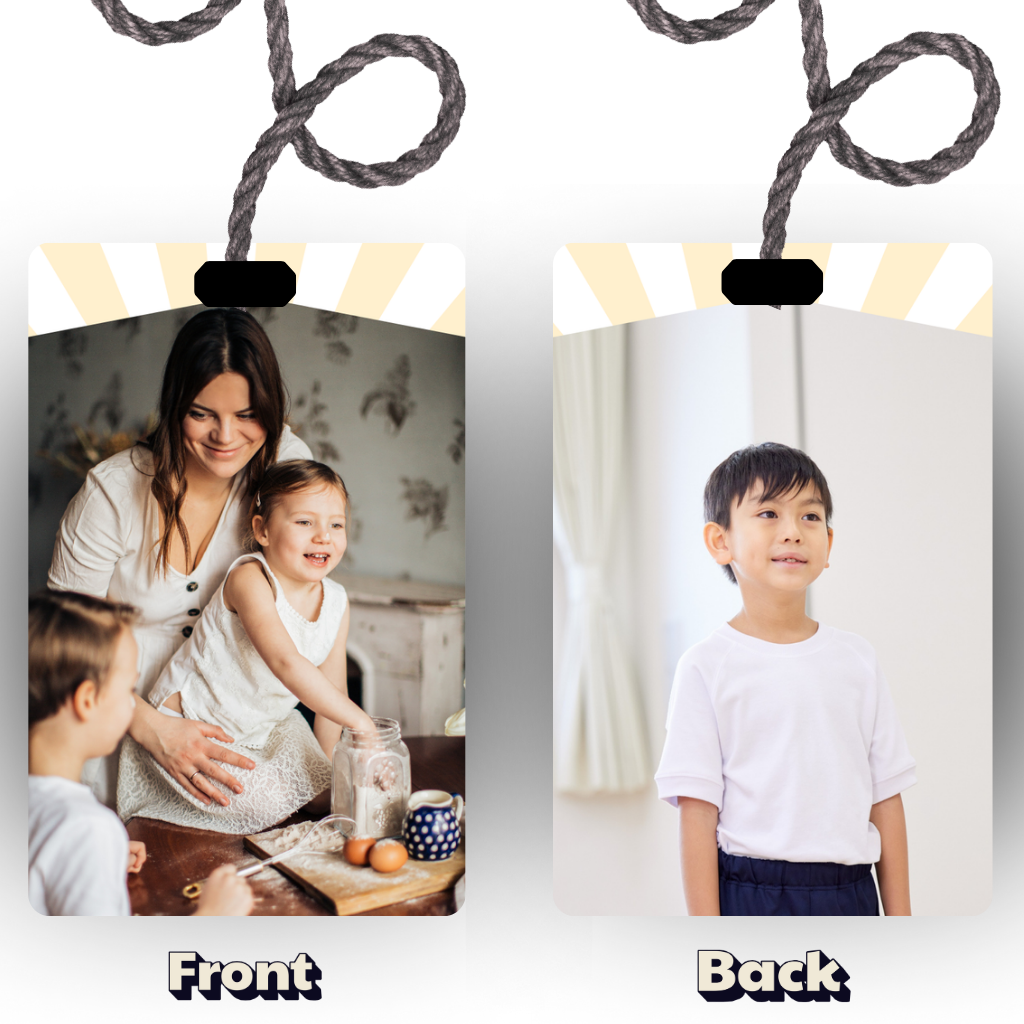 Personalised Car Hanging, Photo Car Hanging, Both Car Hanger with Photo, Best Car Accessories, Mirror Hanging Accessories, Best Gift. Size - 7*9cm, Double side print