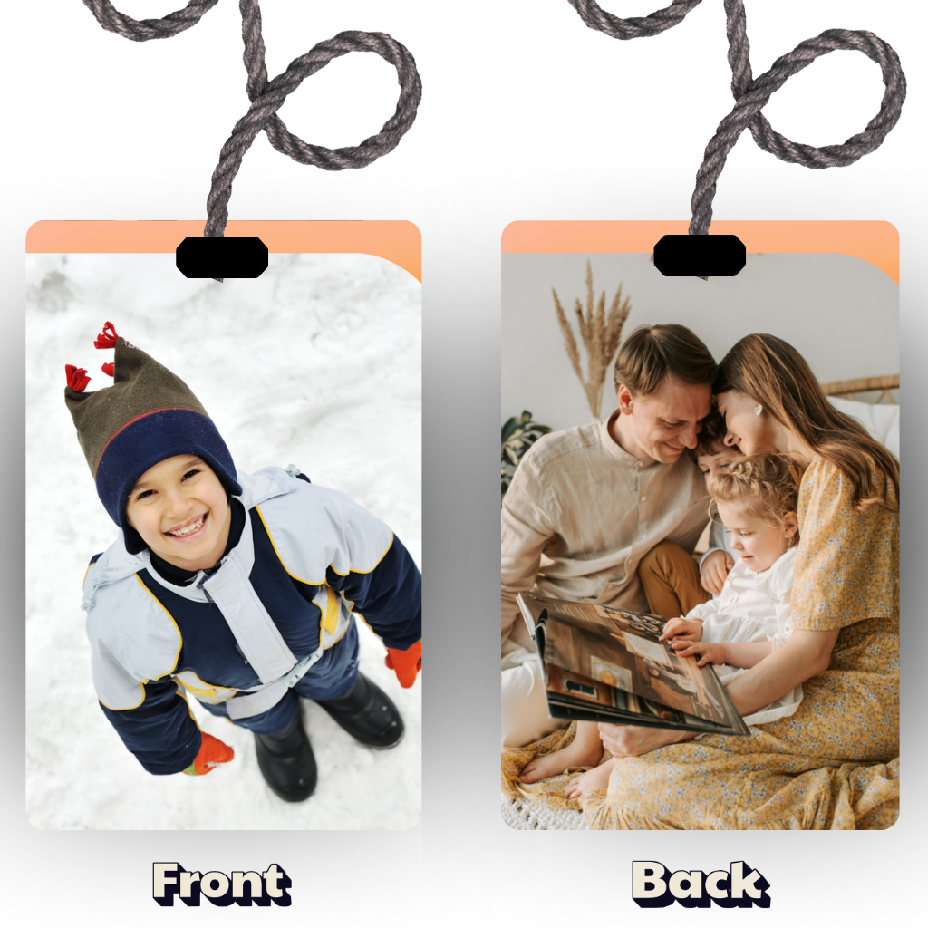 Personalised Car Hanging, Photo Car Hanging, Both Car Hanger with Photo, Best Car Accessories, Mirror Hanging Accessories, Best Gift. Size - 7*9cm, Double side print