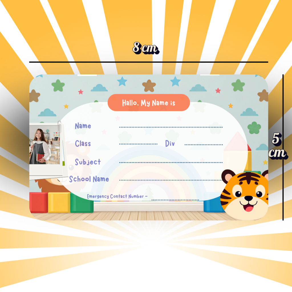Custom Kids Notebook Sticker  - 24 Stickers @ Just 199 ₹