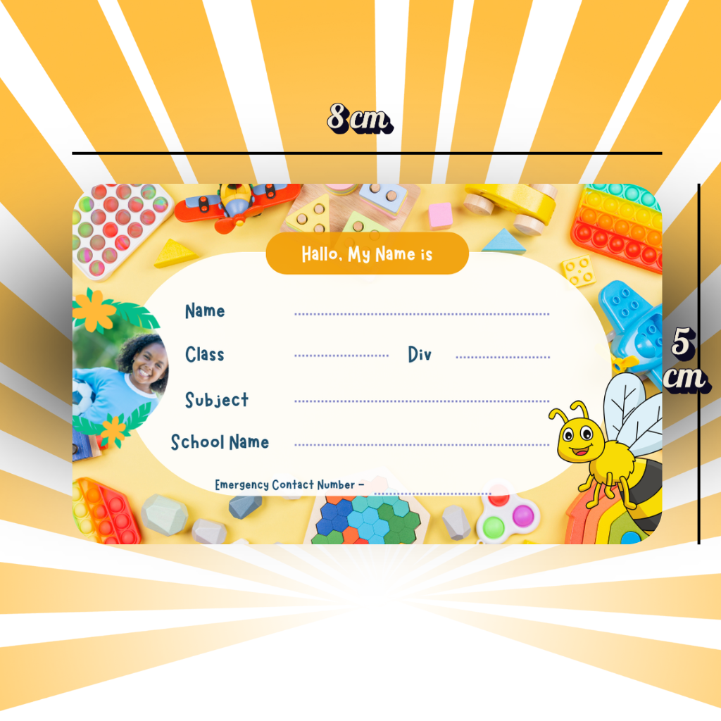 Custom Kids Notebook Sticker  - 24 Stickers @ Just 199 ₹