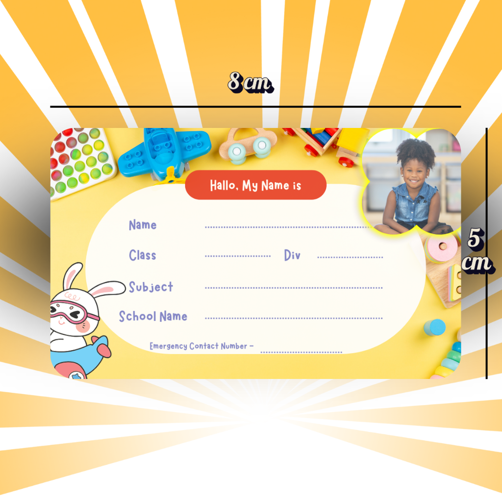 Custom Kids Notebook Sticker  - 24 Stickers @ Just 199 ₹