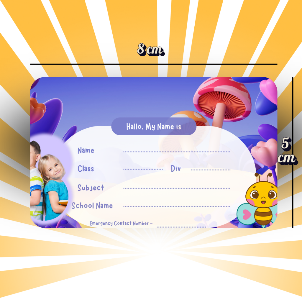 Custom Kids Notebook Sticker  - 24 Stickers @ Just 199 ₹