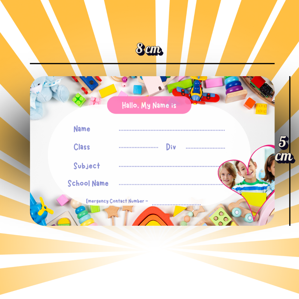 Custom Kids Notebook Sticker  - 24 Stickers @ Just 199 ₹