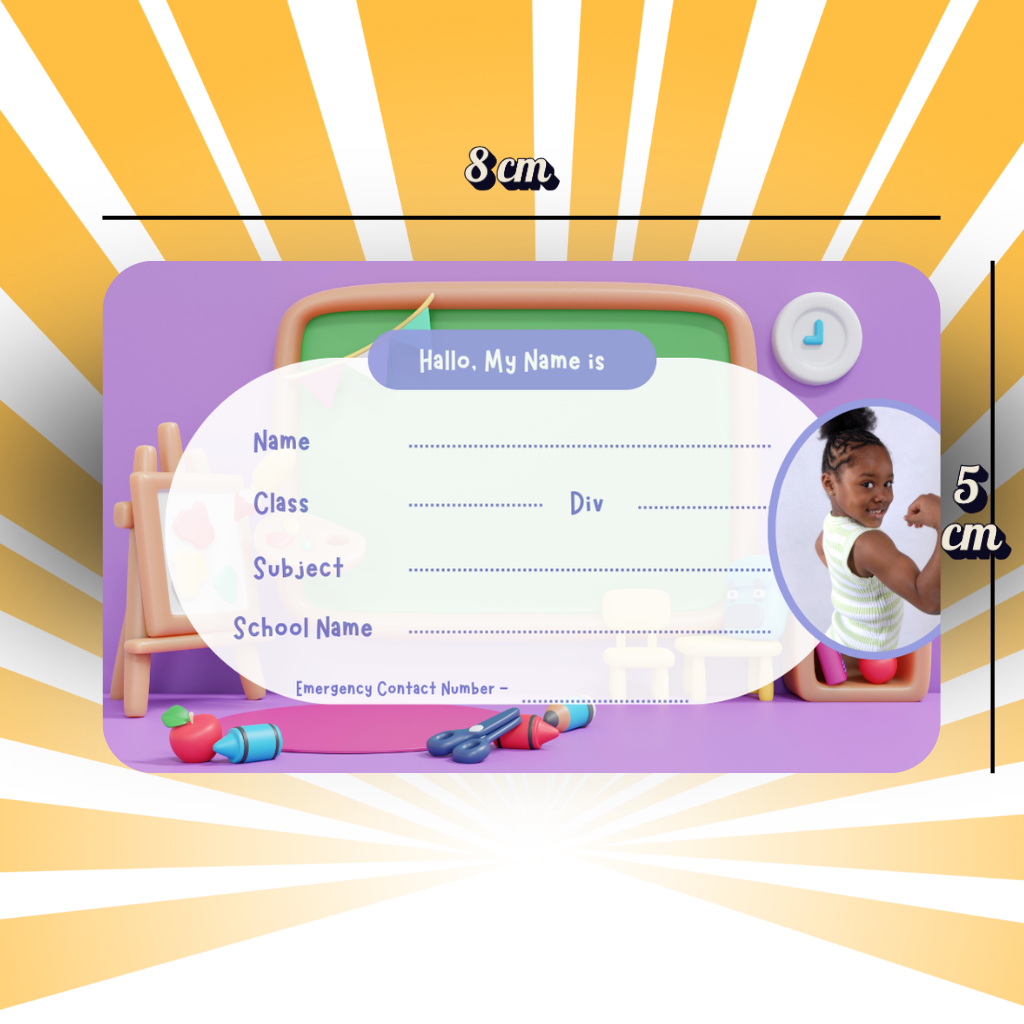 Custom Kids Notebook Sticker  - 24 Stickers @ Just 199 ₹